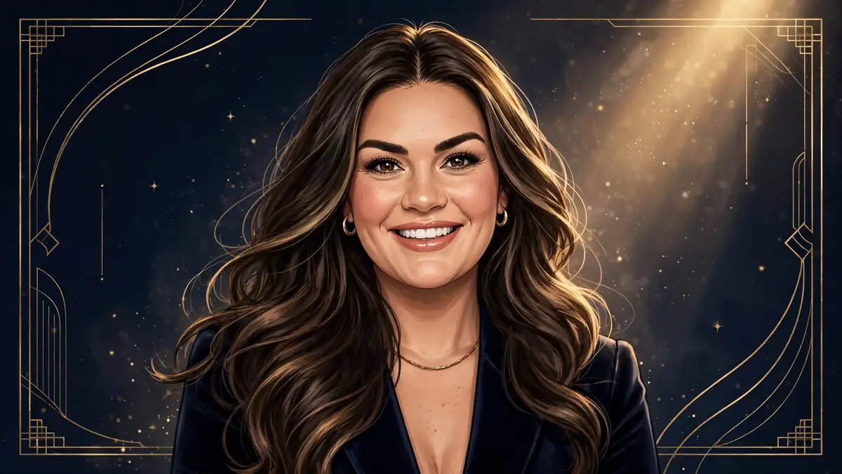 Stylized illustrated portrait of reality TV star Brittany Cartwright